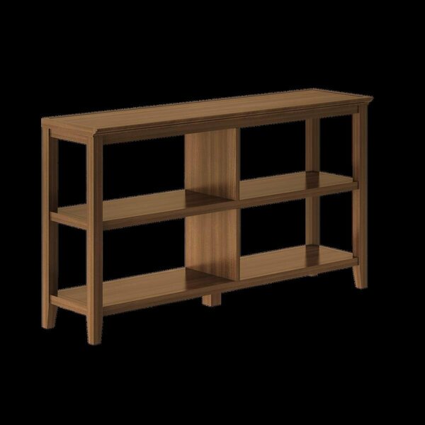 Newridge Home Goods 2-Tier Low Wooden Bookcase, Walnut 5000-163